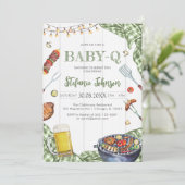 BBQ Children's BABY-Q Baby Shower Invitation 招待状 (スタンド正面)