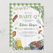 BBQ Children's BABY-Q Baby Shower Invitation 招待状 (正面/裏面)
