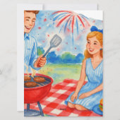 BBQ Cookout grill 4th of July Bingo  game card シーズンカード (裏面)