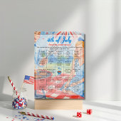 BBQ Cookout grill 4th of July Bingo  game card シーズンカード
