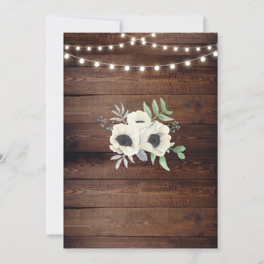 『BBQ Couple's Shawer White Anemone Wood』を 招待状 (裏面)