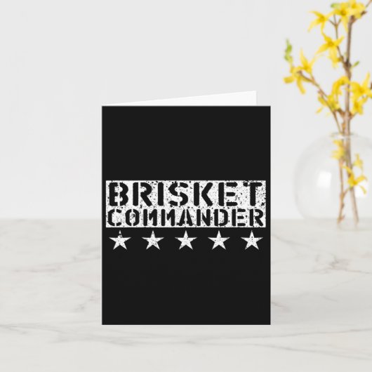 [bbq Dude] Brisket Commander Bbq Shirt  カード (黄色い花)