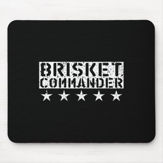 [bbq Dude] Brisket Commander Bbq Shirt  マウスパッド (正面)