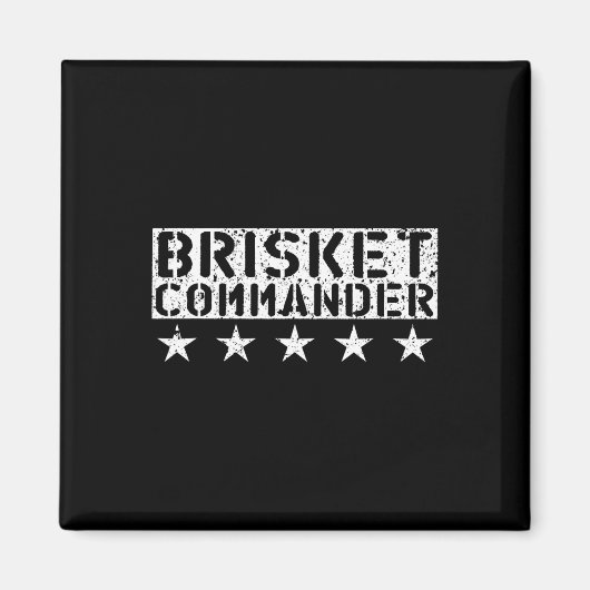 [bbq Dude] Brisket Commander Bbq Shirt  マグネット (正面)