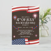 BBQ & Firework 7月4日の独立記念日パーティー 招待状 (スタンド正面)
