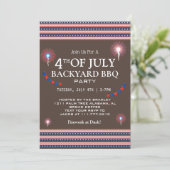 BBQ & Firework 7月4日の独立記念日パーティー 招待状 (スタンド正面)