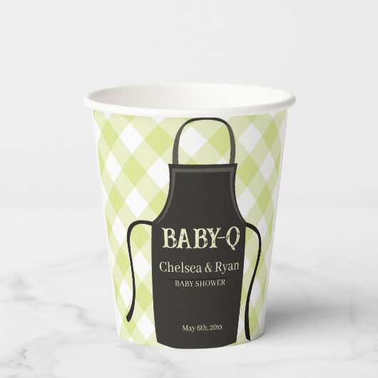 Bbq Gingham Baby shower 紙コップ (裏面)