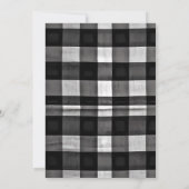 BBQ | Gingham Black | Rustic Baby Shower 招待状 (裏面)