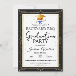 BBQ Graduation Party Invitation 招待状