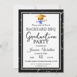 BBQ Graduation Party Invitation 招待状