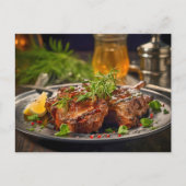 BBQ Grilled Rosemary Lamb ポストカード (正面)