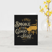 Bbq I Only Smoke The Good Stuff - Gift For Grillin カード (黄色い花)