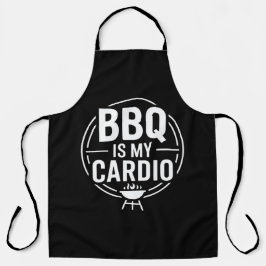 BBQ Is My Cardio Funny Dad Grill Quote エプロン