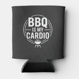 BBQ Is My Cardio Funny Grill BBQ Dad Quote 缶クーラー