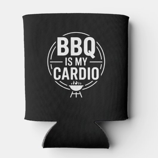 BBQ Is My Cardio Funny Grill BBQ Dad Quote 缶クーラー (裏面)
