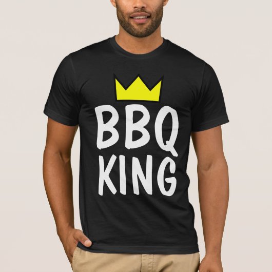 BBQ KINGメンズおもしろいTシャツ(パパまたは夫) Tシャツ (正面)