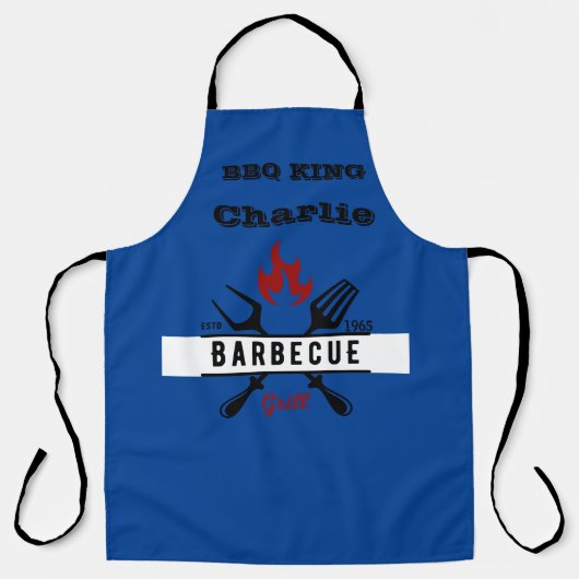 BBQ KING編集可能文字 エプロン (正面)