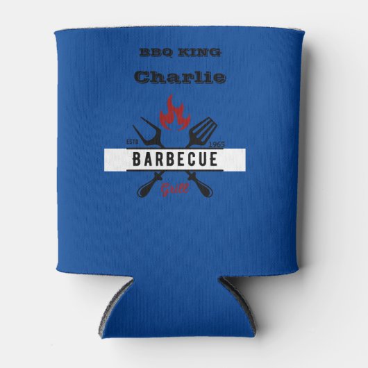 BBQ KING編集可能文字 缶クーラー (正面)