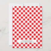 BBQ Mason Jar Baby Shawer招待状赤&緑 招待状 (裏面)