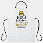 BBQ Master Burger for Grilling Dad Japanese エプロン (正面)