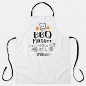 BBQ Master Chef for Grilling Dad Japanese エプロン (正面)