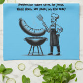 BBQ Master’s Humorous Poem  キッチンタオル (折り畳み)