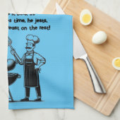 BBQ Master’s Humorous Poem  キッチンタオル (四つ折り)