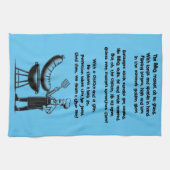 BBQ Master’s Humorous Poem  キッチンタオル (横)