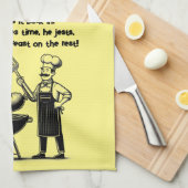 BBQ Master’s Humorous Poem  キッチンタオル (四つ折り)