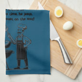 BBQ Master’s Humorous Poem キッチンタオル (四つ折り)