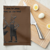 BBQ Master’s Humorous Poem キッチンタオル (四つ折り)