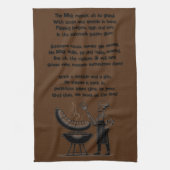 BBQ Master’s Humorous Poem  キッチンタオル (縦)