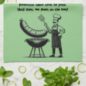 BBQ Master’s Humorous Poem  キッチンタオル (折り畳み)