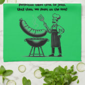 BBQ Master’s Humorous Poem キッチンタオル (折り畳み)