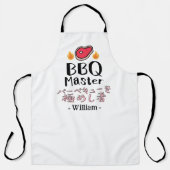  BBQ Master Steak Meat for Grilling Dad Japanese エプロン (正面)