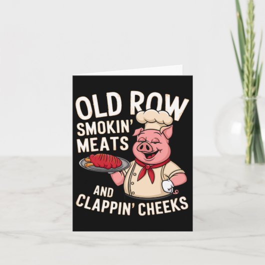 Bbq Old Row Smoking Meats And Clappin Cheeks 1  カード (正面)