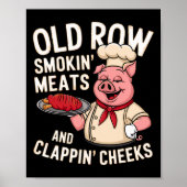 Bbq Old Row Smoking Meats And Clappin Cheeks 1 ポスター (正面)
