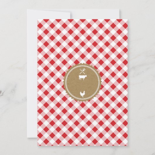 BBQ Party Baby Shower Invitation 招待状 (裏面)