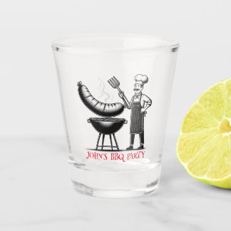 BBQ Party Personalized Chef ショットグラス