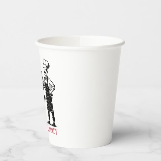 BBQ Party  Personalized Chef  紙コップ (左)