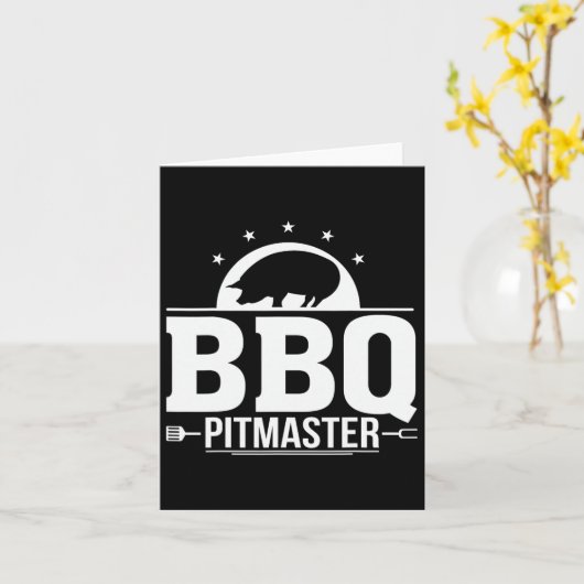 Bbq Pitmaster Grill Master Tee For Byrbecue Lovers カード (黄色い花)