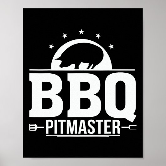Bbq Pitmaster Grill Master Tee For Byrbecue Lovers ポスター (正面)