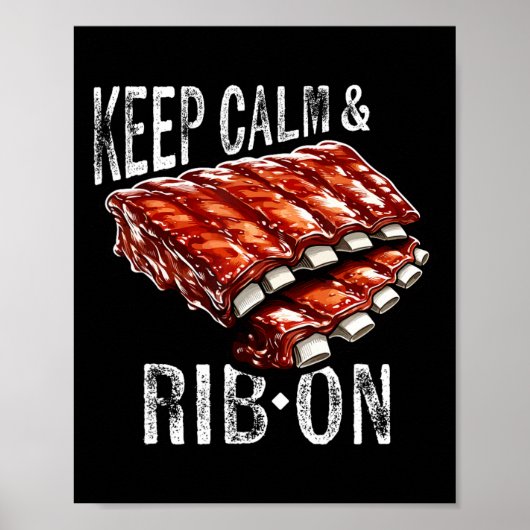 Bbq Rib Gr上の予備リ保ブ愛人の穏やかさとリブ ポスター (正面)