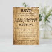 BBQ RSVP(素朴な結婚) 出欠カード (スタンド正面)