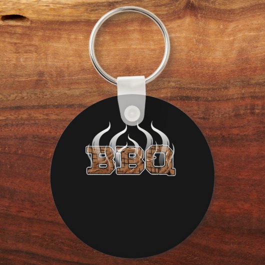 bbq smoke barbecueパーティーザグリルタイム キーホルダー (正面)