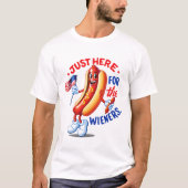BBQ Squad Funny 4th of July Hotdog Tシャツ (正面)
