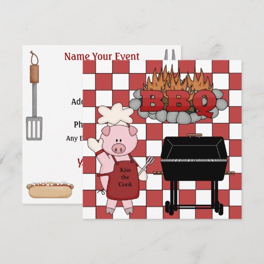 BBQ ! SRF 招待状 (正面/裏面)