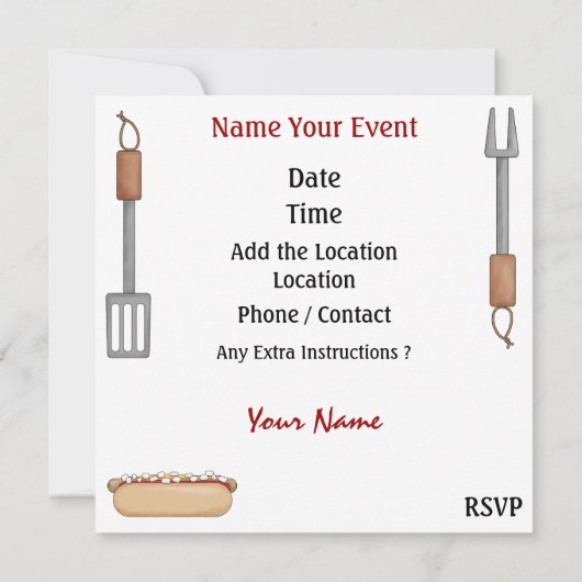 BBQ ! SRF 招待状 (裏面)