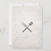 BBQ Summer Backyard Party Rustic 招待状 (裏面)