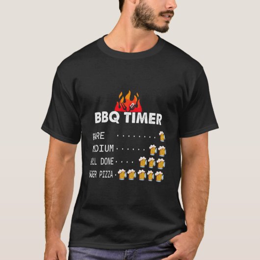 BBQ Timer - Funny BBQ Smoker Barbecue Grilling Men Tシャツ (正面)